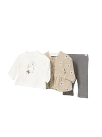 Conj. leggings 3 peças Areia vig (Bege)  para Bebé Menina - Mayoral