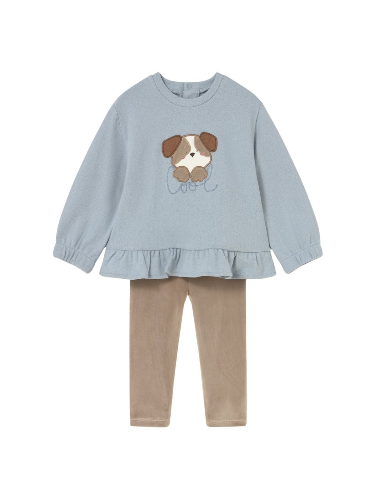 Conj. leggings sweat Topeira (Castanho Claro)  para Bebé Menina - Mayoral