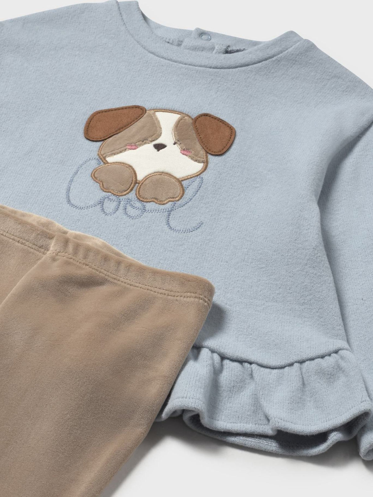 Conj. leggings sweat Topeira (Castanho Claro)  para Bebé Menina - Mayoral