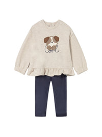 Conj. leggings sweat Marinho (Marinho)  para Bebé Menina - Mayoral