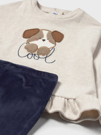 Conj. leggings sweat Marinho (Marinho)  para Bebé Menina - Mayoral
