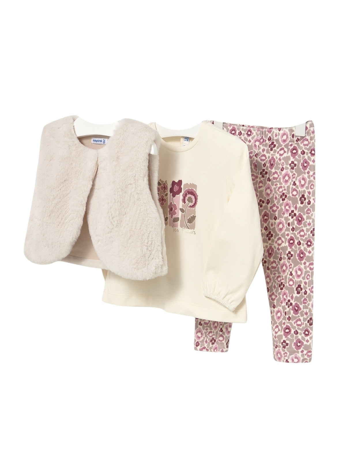 Conj. leggings 3 peças Quartzo (Rosa)  para Bebé Menina - Mayoral