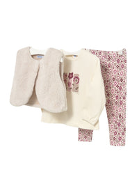Conj. leggings 3 peças Quartzo (Rosa)  para Bebé Menina - Mayoral