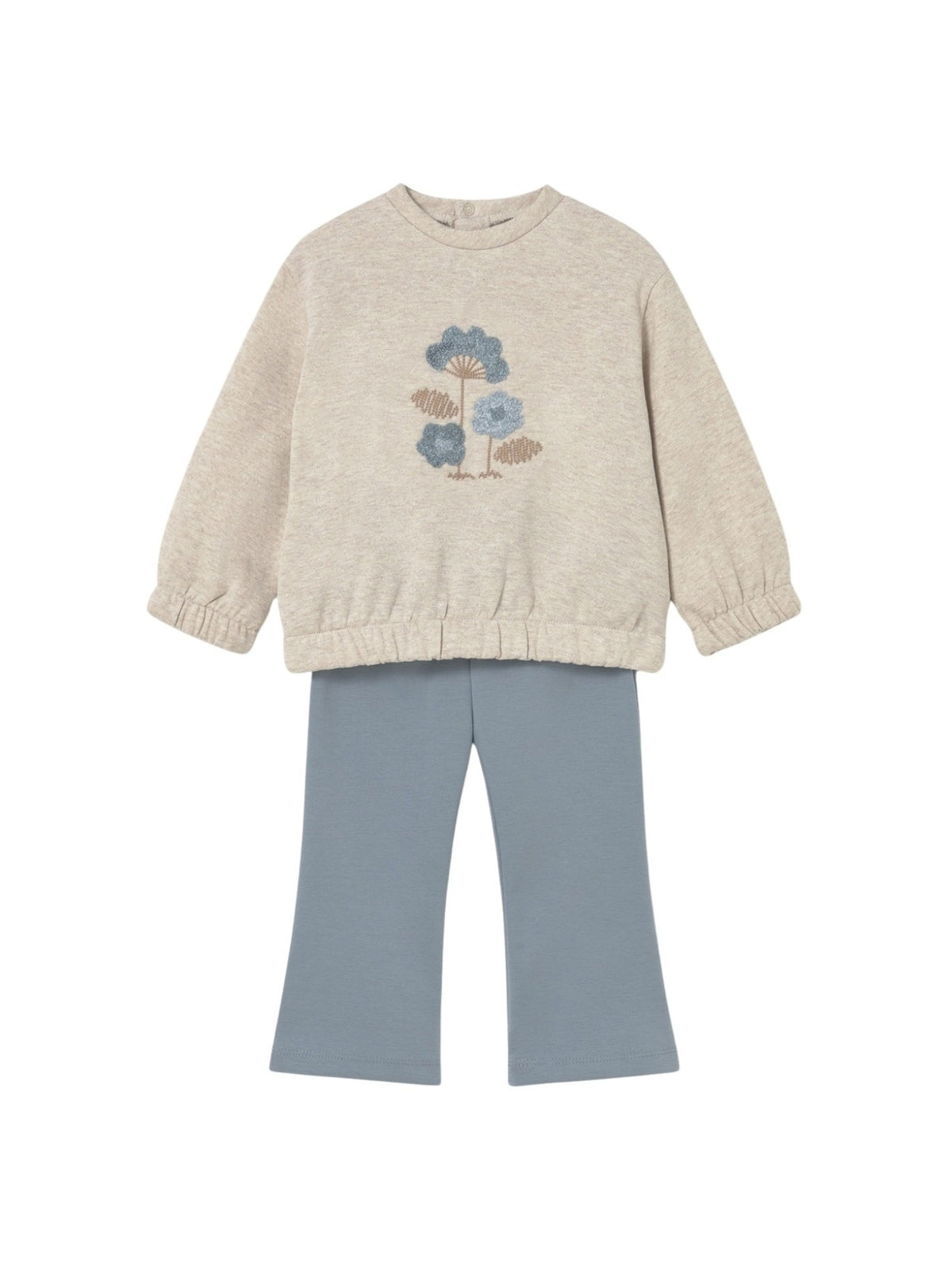 Conj. leggings sweat Blue bell (Verde Mar)  para Bebé Menina - Mayoral