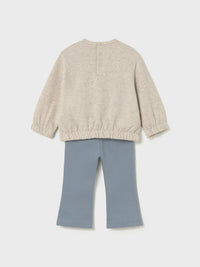 Conj. leggings sweat Blue bell (Verde Mar)  para Bebé Menina - Mayoral