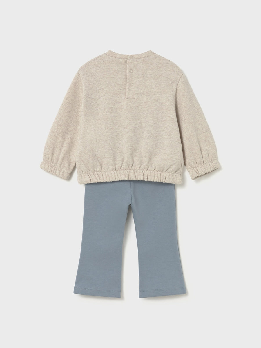 Conj. leggings sweat Blue bell (Verde Mar)  para Bebé Menina - Mayoral