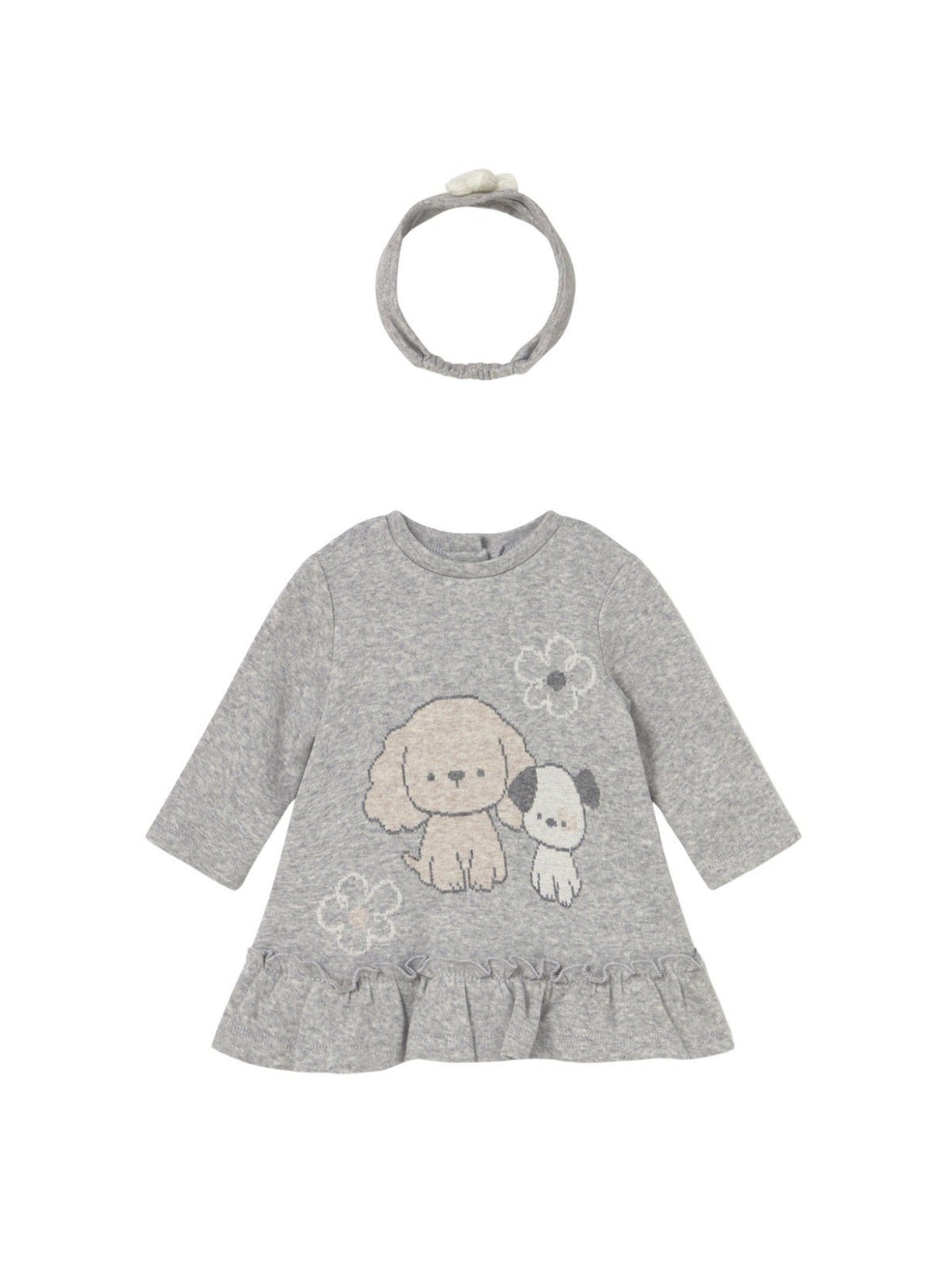 Vestido malha jacquard Cinza vig (Cinza)  para Bebé Menina - Mayoral