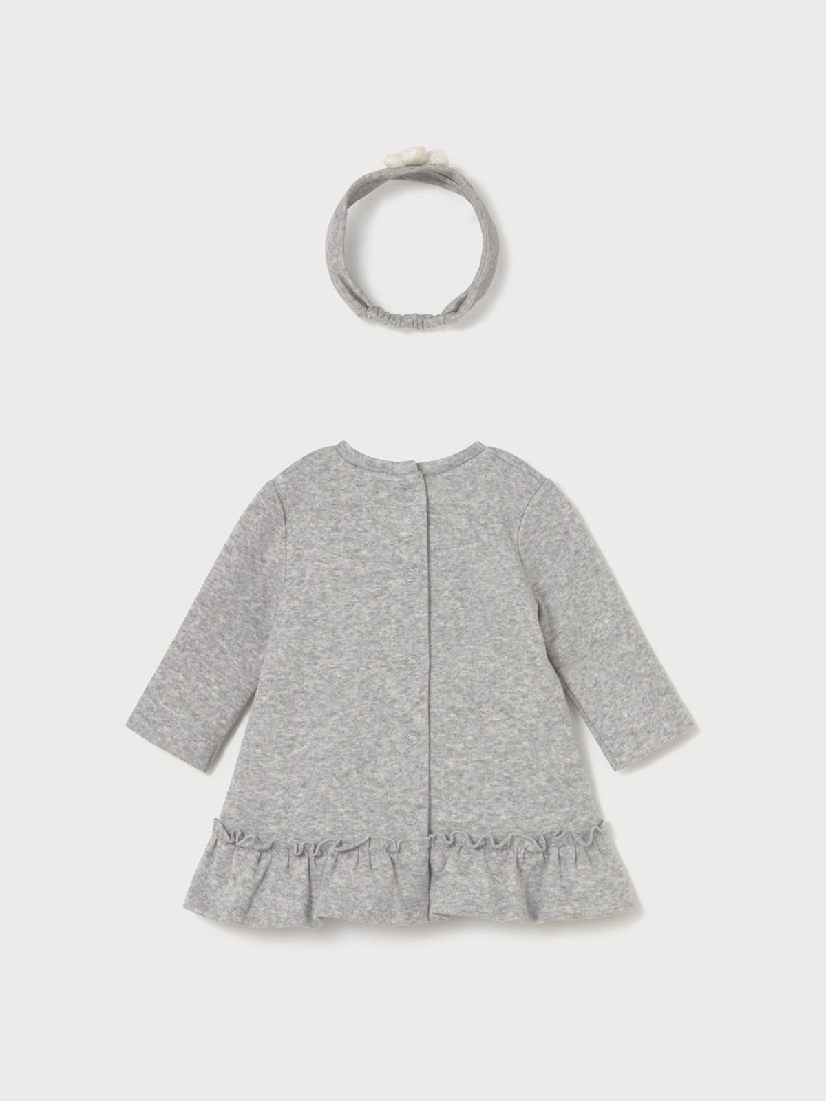 Vestido malha jacquard Cinza vig (Cinza)  para Bebé Menina - Mayoral