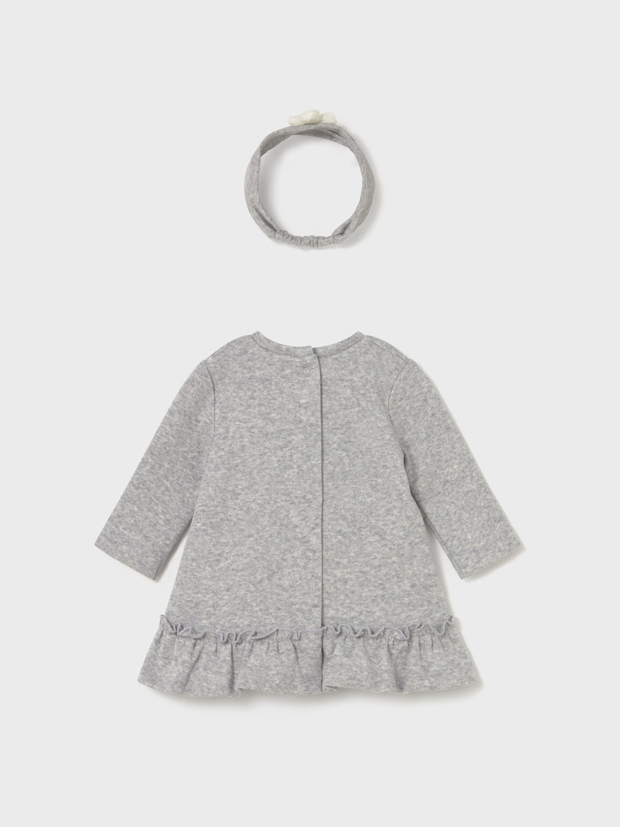 Vestido malha jacquard Cinza vig (Cinza)  para Bebé Menina - Mayoral