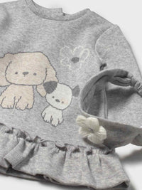 Vestido malha jacquard Cinza vig (Cinza)  para Bebé Menina - Mayoral