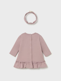 Vestido malha jacquard Rosa claro (Rosa Bébé)  para Bebé Menina - Mayoral