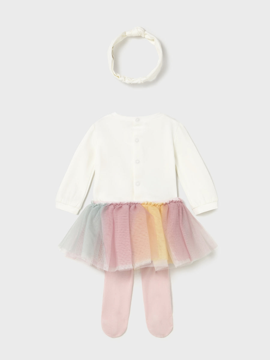 Conj. body tutu Multicolor (Creme / Pérola)  para Bebé Menina - Mayoral