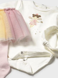 Conj. body tutu Multicolor (Creme / Pérola)  para Bebé Menina - Mayoral