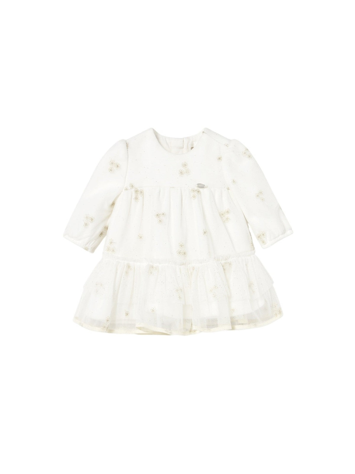 Vestido tule Crú (Creme / Pérola)  para Bebé Menina - Mayoral