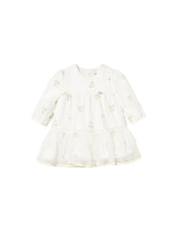 Vestido tule Crú (Creme / Pérola)  para Bebé Menina - Mayoral