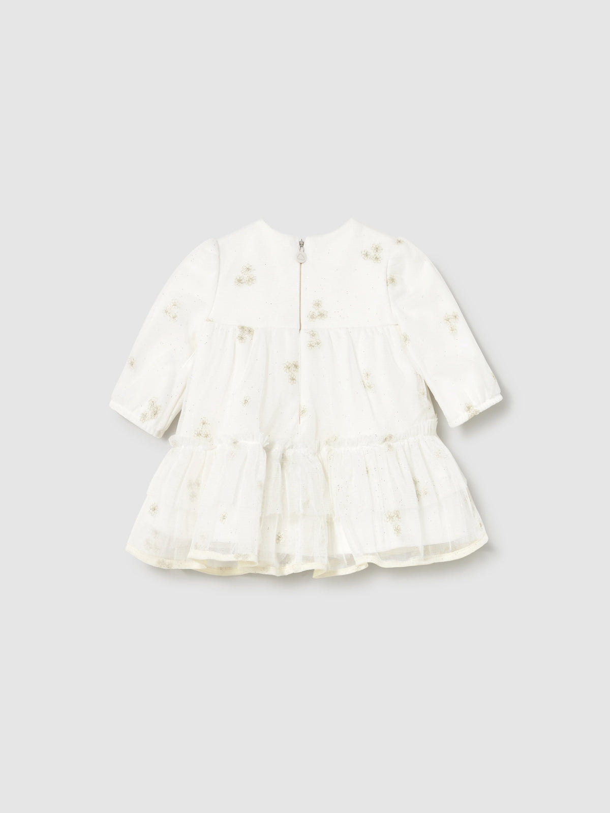 Vestido tule Crú (Creme / Pérola)  para Bebé Menina - Mayoral