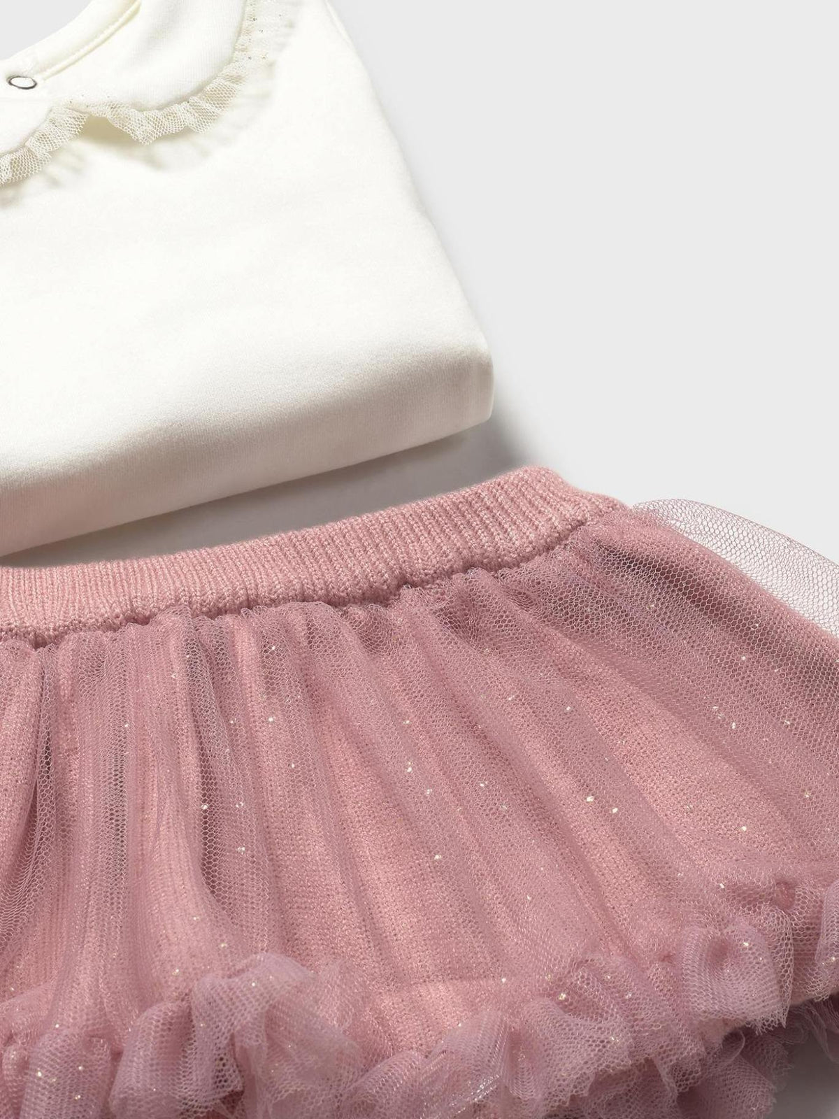 Conj. jaqueta saia 3 peças Rosa claro (Rosa Bébé)  para Bebé Menina - Mayoral