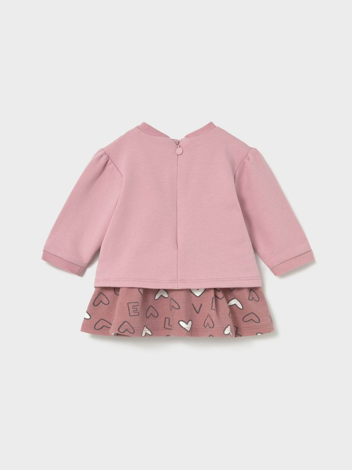 Vestido combinado felpa Orquídea (Rosa)  para Bebé Menina - Mayoral