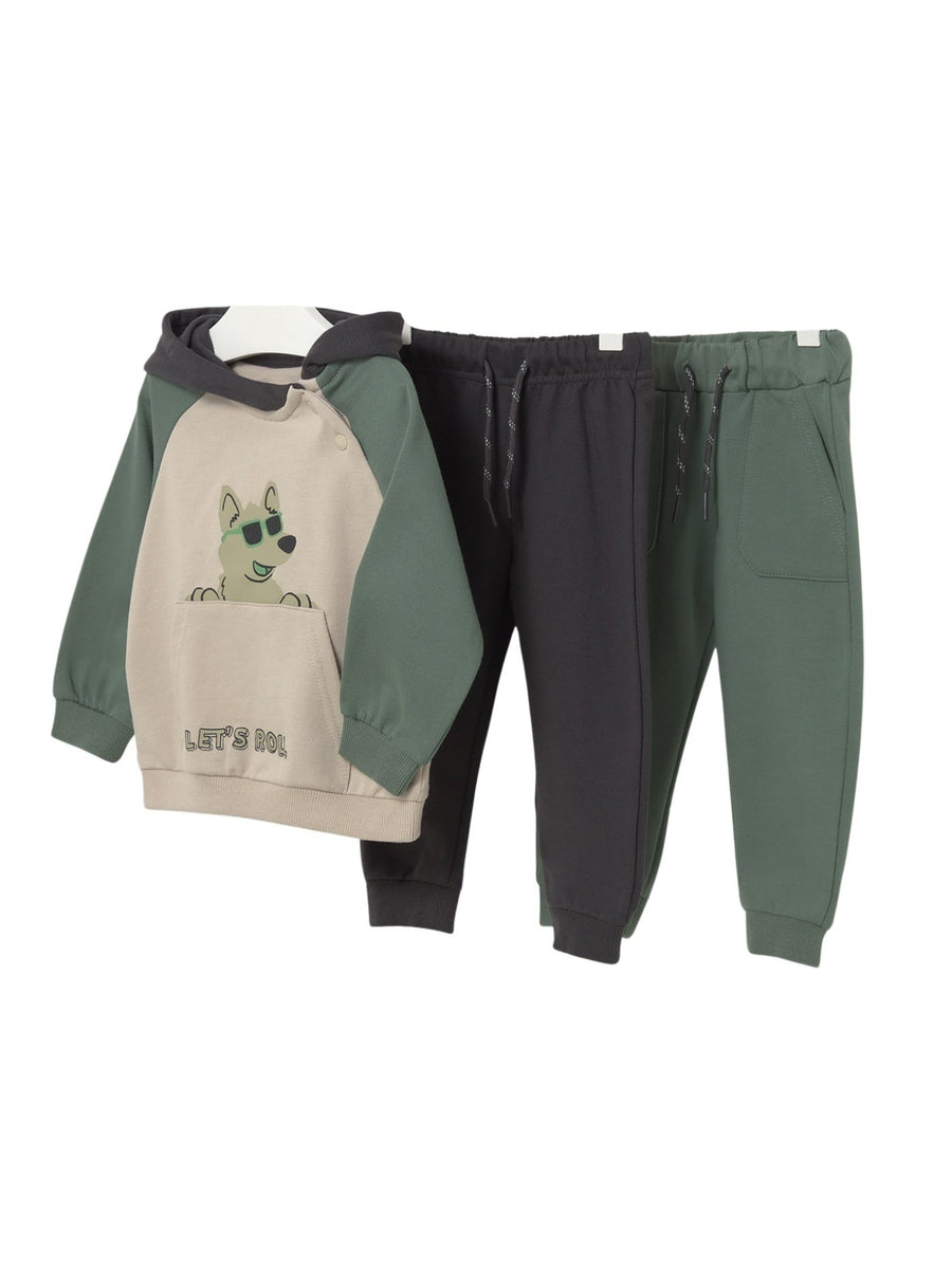 Fato treino combinado 2p Abeto (Verde Tropa)  para Bebé Menino - Mayoral
