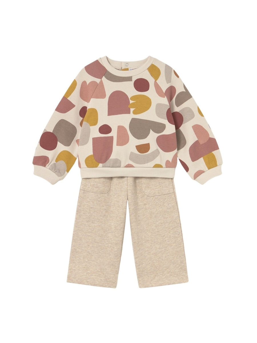 Fato treino sweat estampada Toffe vig (Castanho)  para Bebé Menina - Mayoral