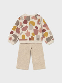 Fato treino sweat estampada Toffe vig (Castanho)  para Bebé Menina - Mayoral