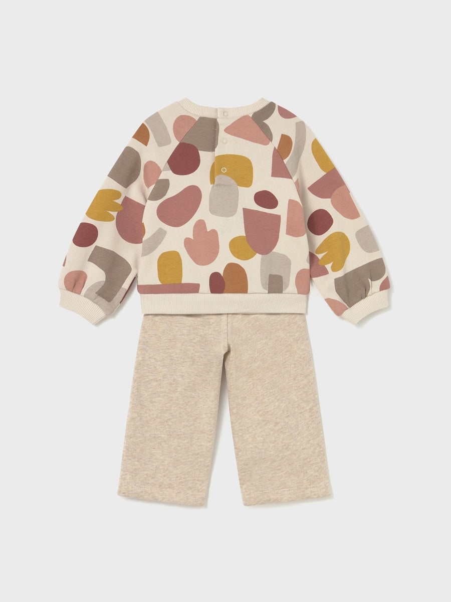 Fato treino sweat estampada Toffe vig (Castanho)  para Bebé Menina - Mayoral