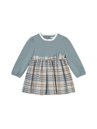 Vestido xadrez combinado Blue bell (Verde Mar)  para Bebé Menina - Mayoral