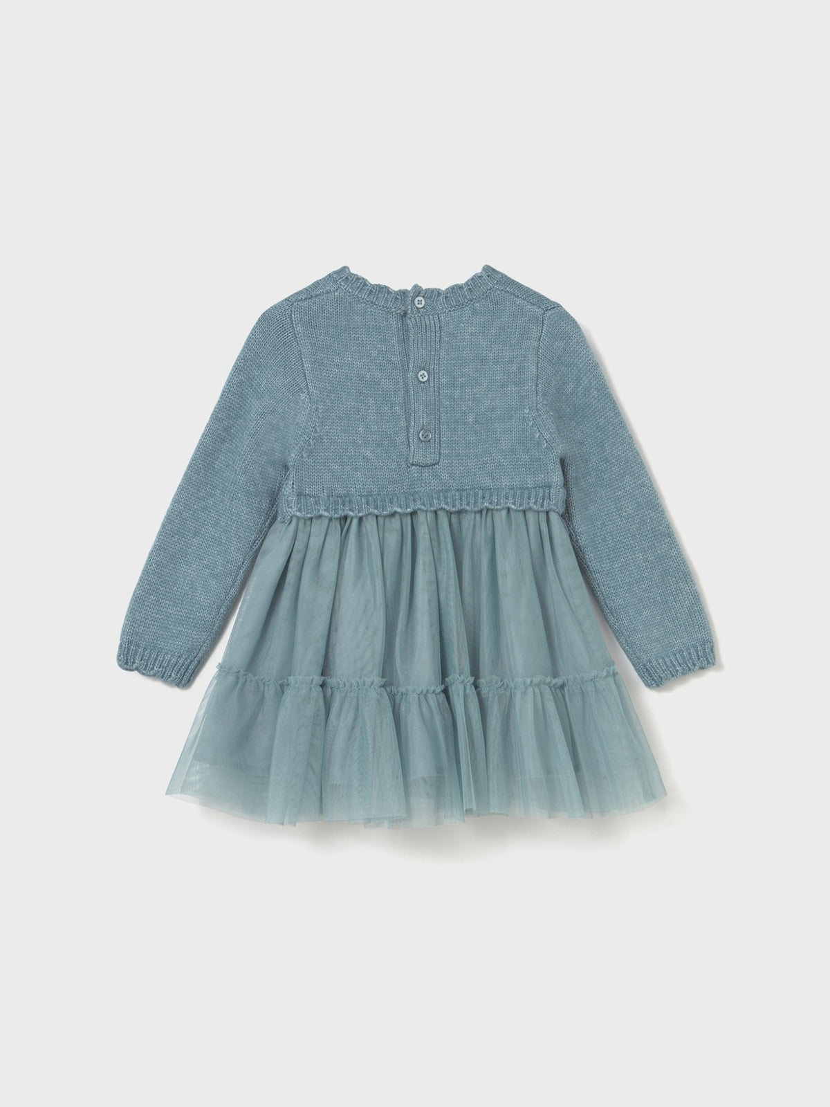 Vestido combinado tricot Blue b mez (Verde Mar)  para Bebé Menina - Mayoral