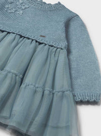 Vestido combinado tricot Blue b mez (Verde Mar)  para Bebé Menina - Mayoral