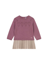 Vestido combinado tricot Rosado vig (Rosa Velho)  para Bebé Menina - Mayoral