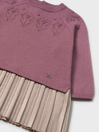 Vestido combinado tricot Rosado vig (Rosa Velho)  para Bebé Menina - Mayoral