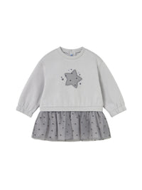 Vestido combinado tule Pérola (Creme / Pérola)  para Bebé Menina - Mayoral