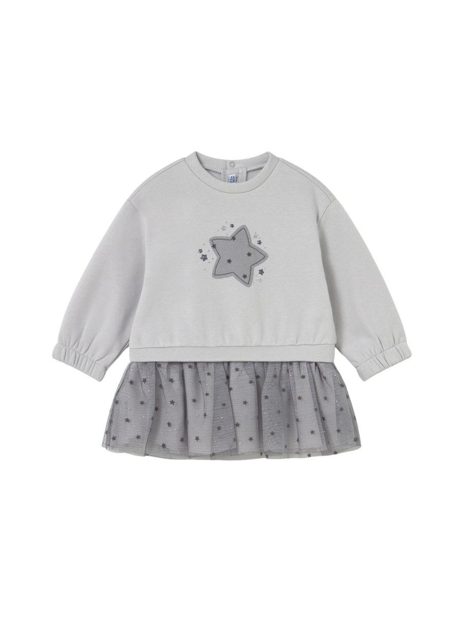Vestido combinado tule Pérola (Creme / Pérola)  para Bebé Menina - Mayoral