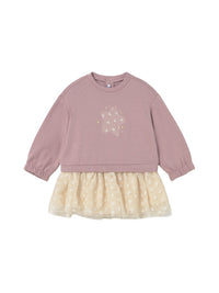 Vestido combinado tule Quartzo (Rosa)  para Bebé Menina - Mayoral