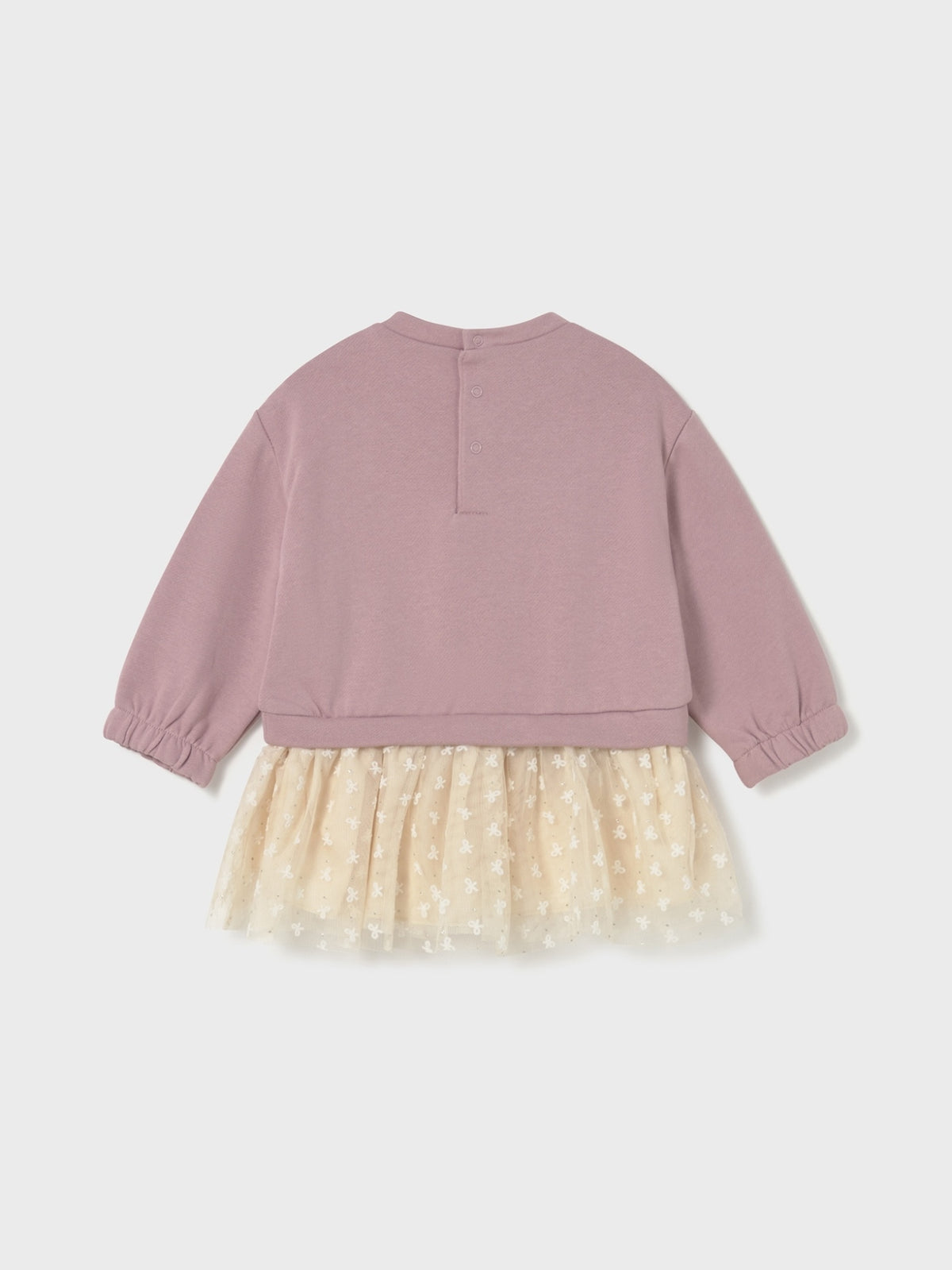 Vestido combinado tule Quartzo (Rosa)  para Bebé Menina - Mayoral