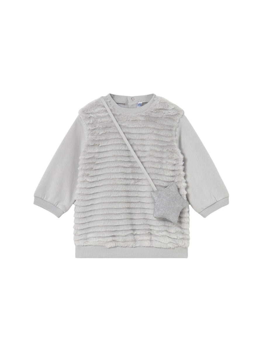 Vestido com bolso Pérola (Cinza Claro)  para Bebé Menina - Mayoral