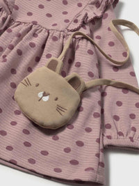 Vestido estampado c/bolso Quartzo (Rosa)  para Bebé Menina - Mayoral