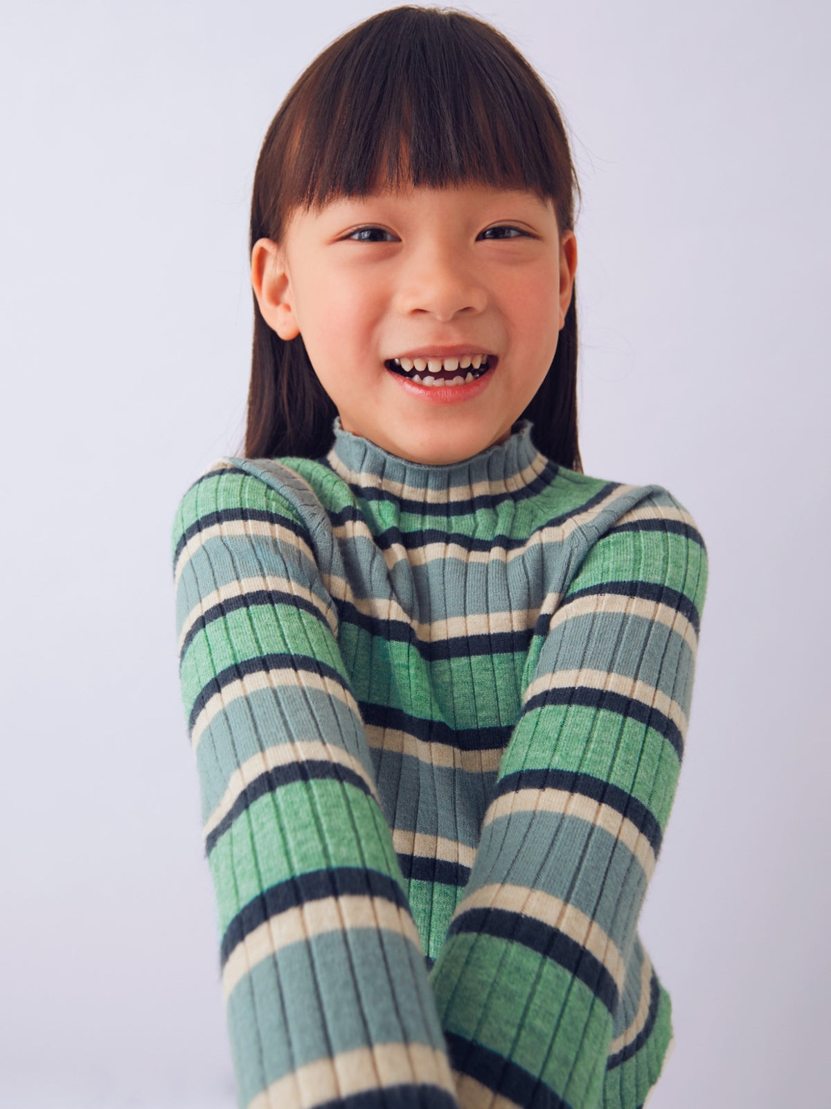 Camisola meia gola tricô Sálvia (Verde seco)  para Menina - Mayoral