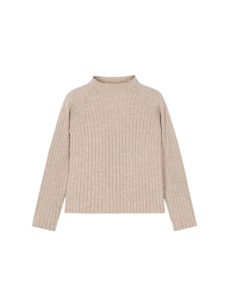 Camisola meia gola tricô Toffe vig (Castanho)  para Menina - Mayoral