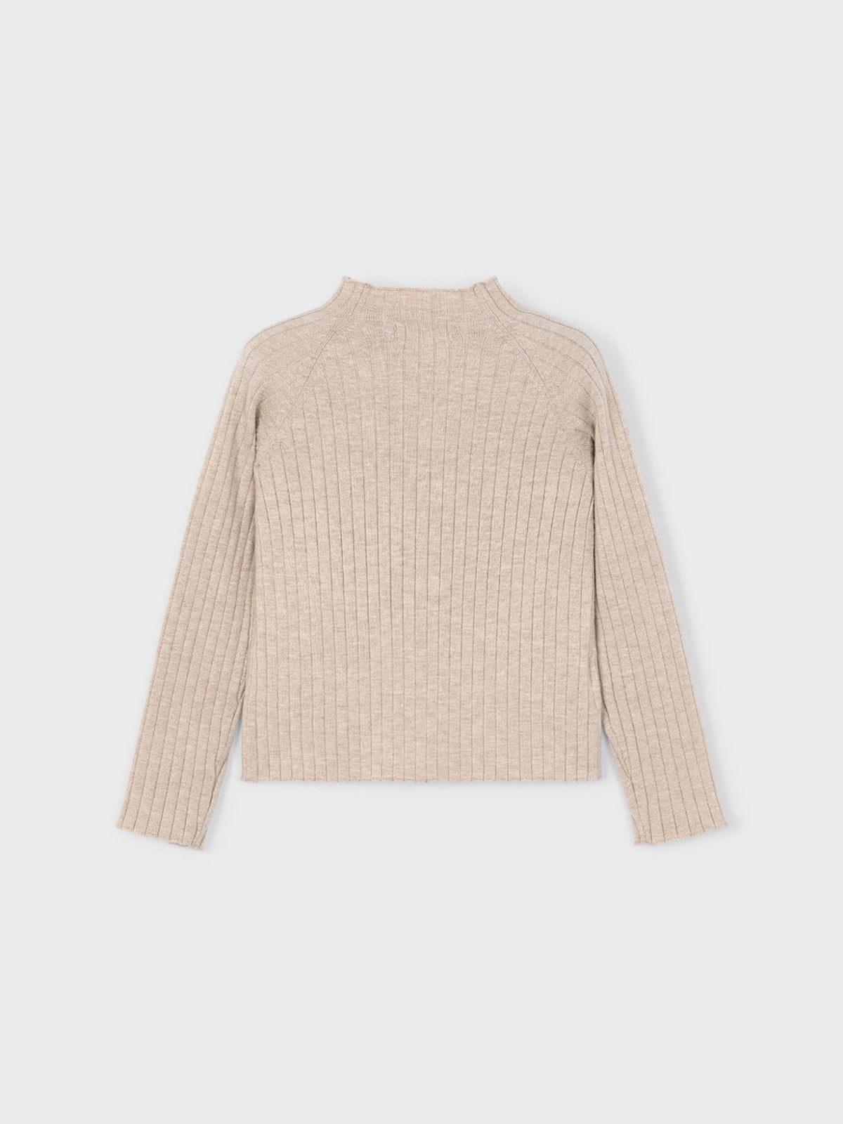 Camisola meia gola tricô Toffe vig (Castanho)  para Menina - Mayoral