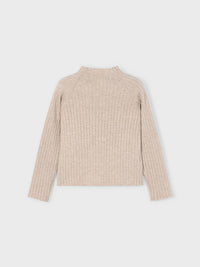 Camisola meia gola tricô Toffe vig (Castanho)  para Menina - Mayoral