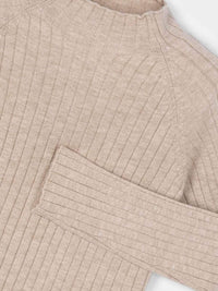 Camisola meia gola tricô Toffe vig (Castanho)  para Menina - Mayoral