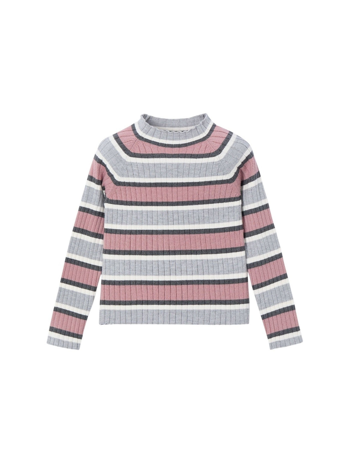 Camisola meia gola tricô Prata v-ma (Cinza Claro)  para Menina - Mayoral