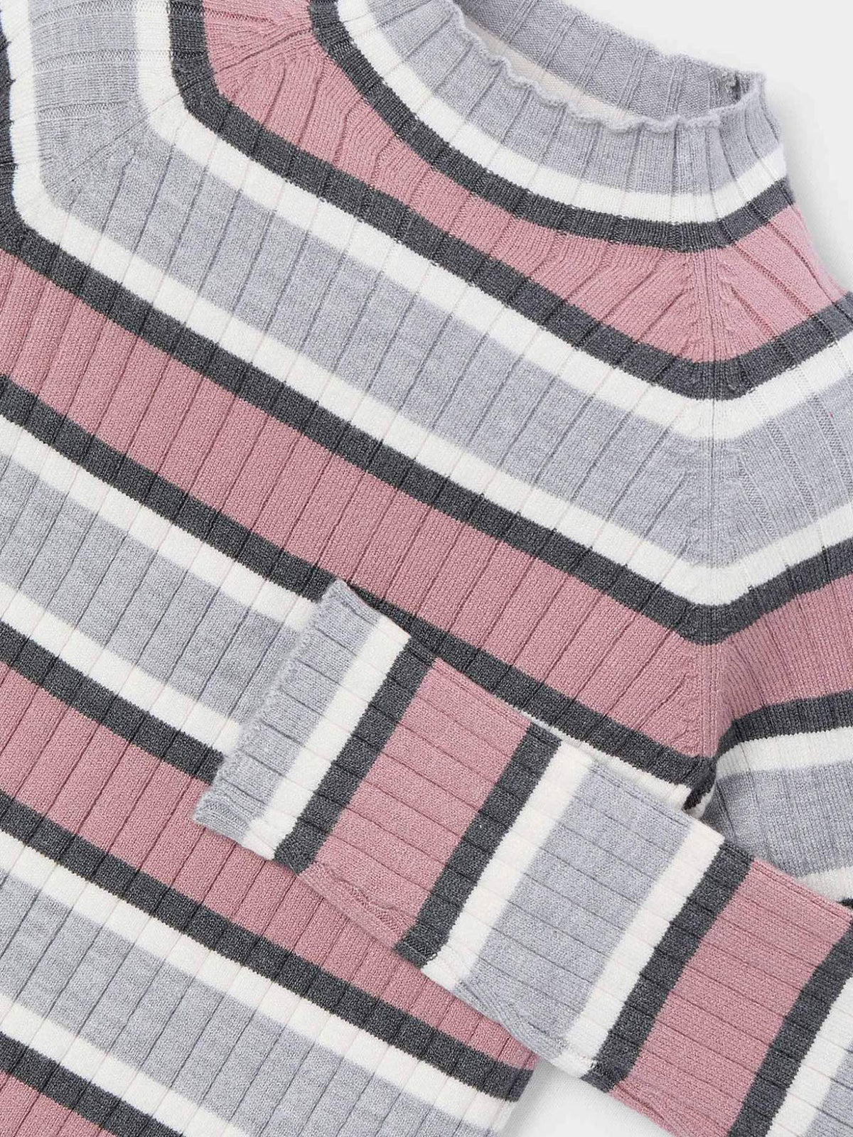 Camisola meia gola tricô Prata v-ma (Cinza Claro)  para Menina - Mayoral