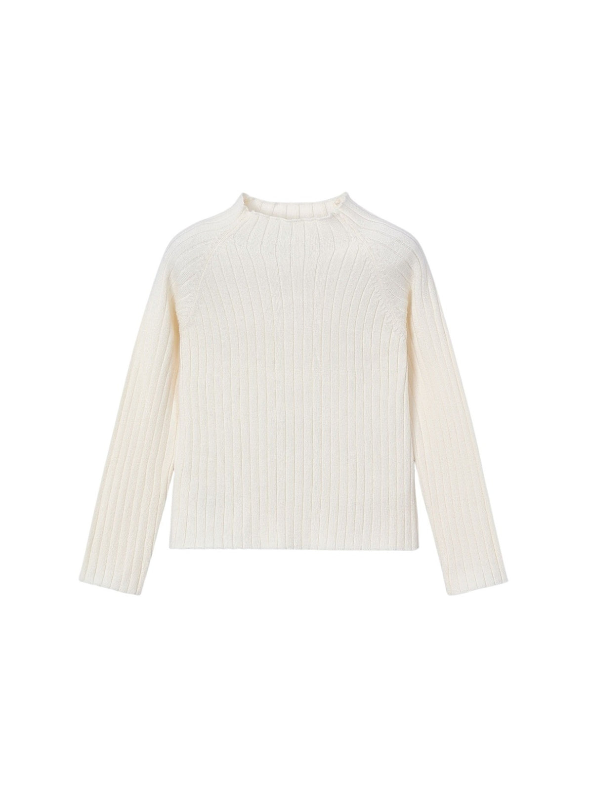 Camisola meia gola tricô Macchiato (Creme / Pérola)  para Menina - Mayoral