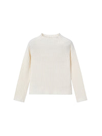 Camisola meia gola tricô Macchiato (Creme / Pérola)  para Menina - Mayoral