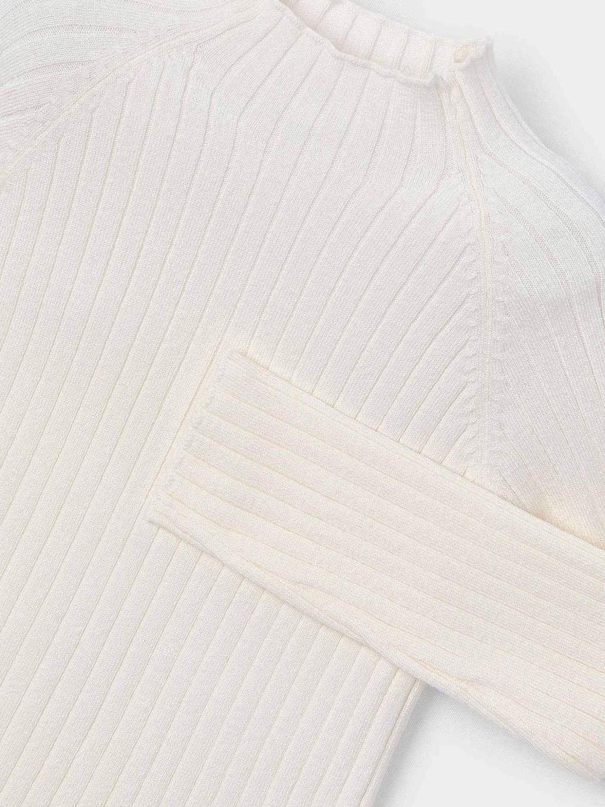 Camisola meia gola tricô Macchiato (Creme / Pérola)  para Menina - Mayoral