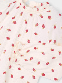 Camisola bambula Mac-vermel (Vermelho)  para Menina - Mayoral