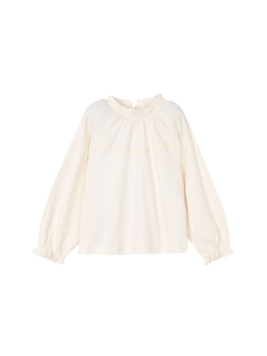 Camisola bambula Macchiato (Creme / Pérola)  para Menina - Mayoral