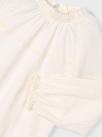 Camisola bambula Macchiato (Creme / Pérola)  para Menina - Mayoral